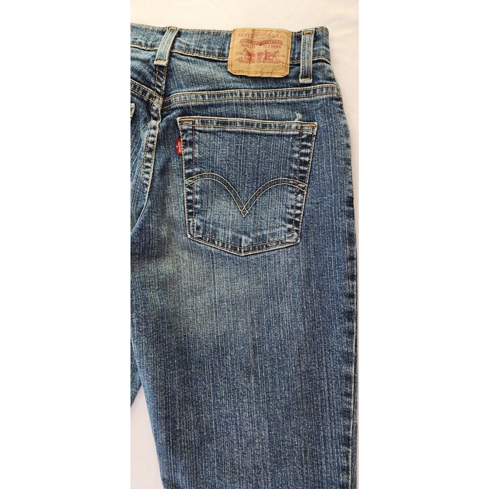 Levis Jeans Womens 8 Blue 550 Relaxed Boot Cut Mid Waist Mom Denim Pants Y2K 07 - Picture 15 of 16